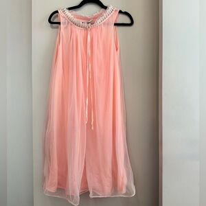 Vintage soft Pink Sleeveless flowy dress